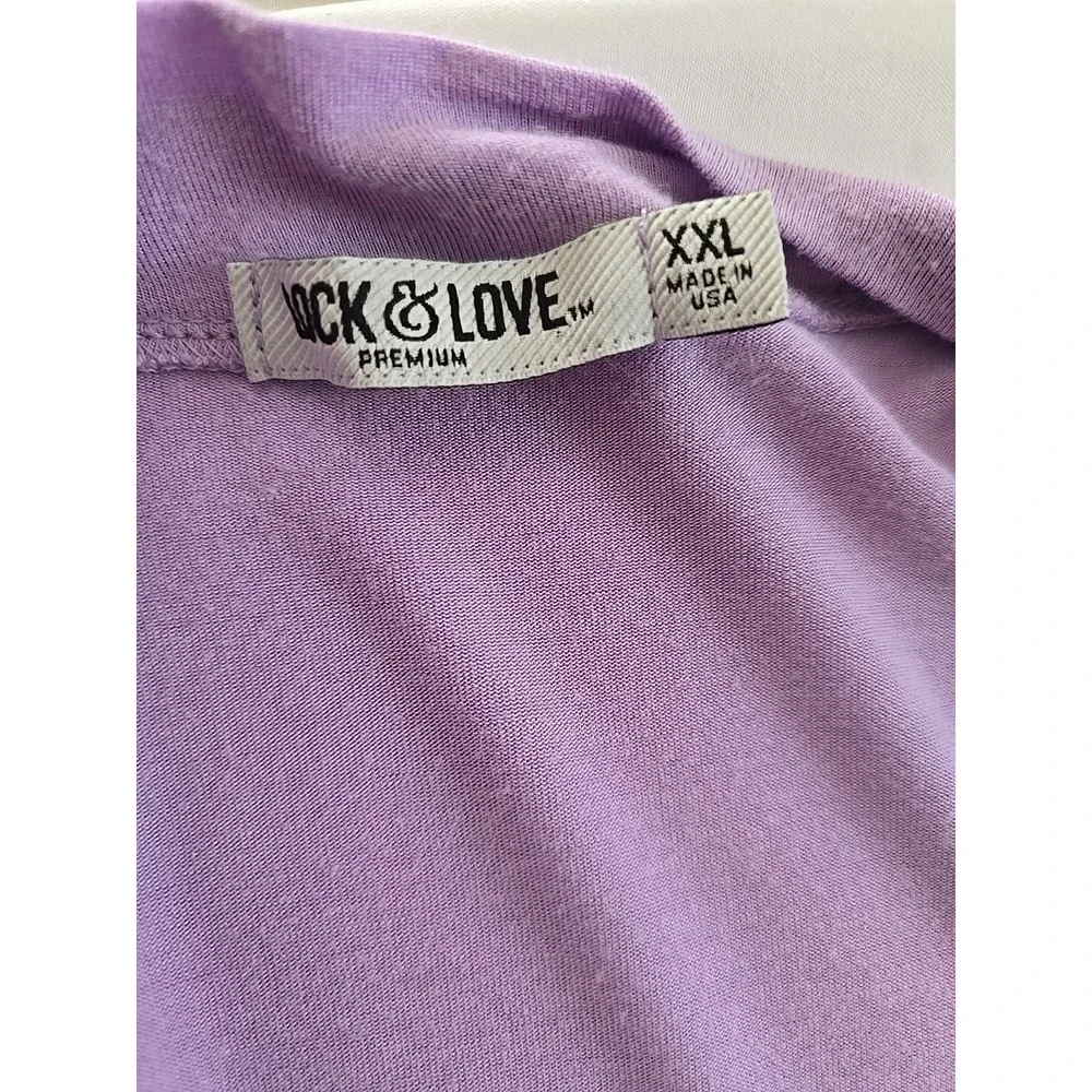 Lock & Love‎ Cardigan Women's 2XL Purple Stretch Asymmetrical Long Sweater